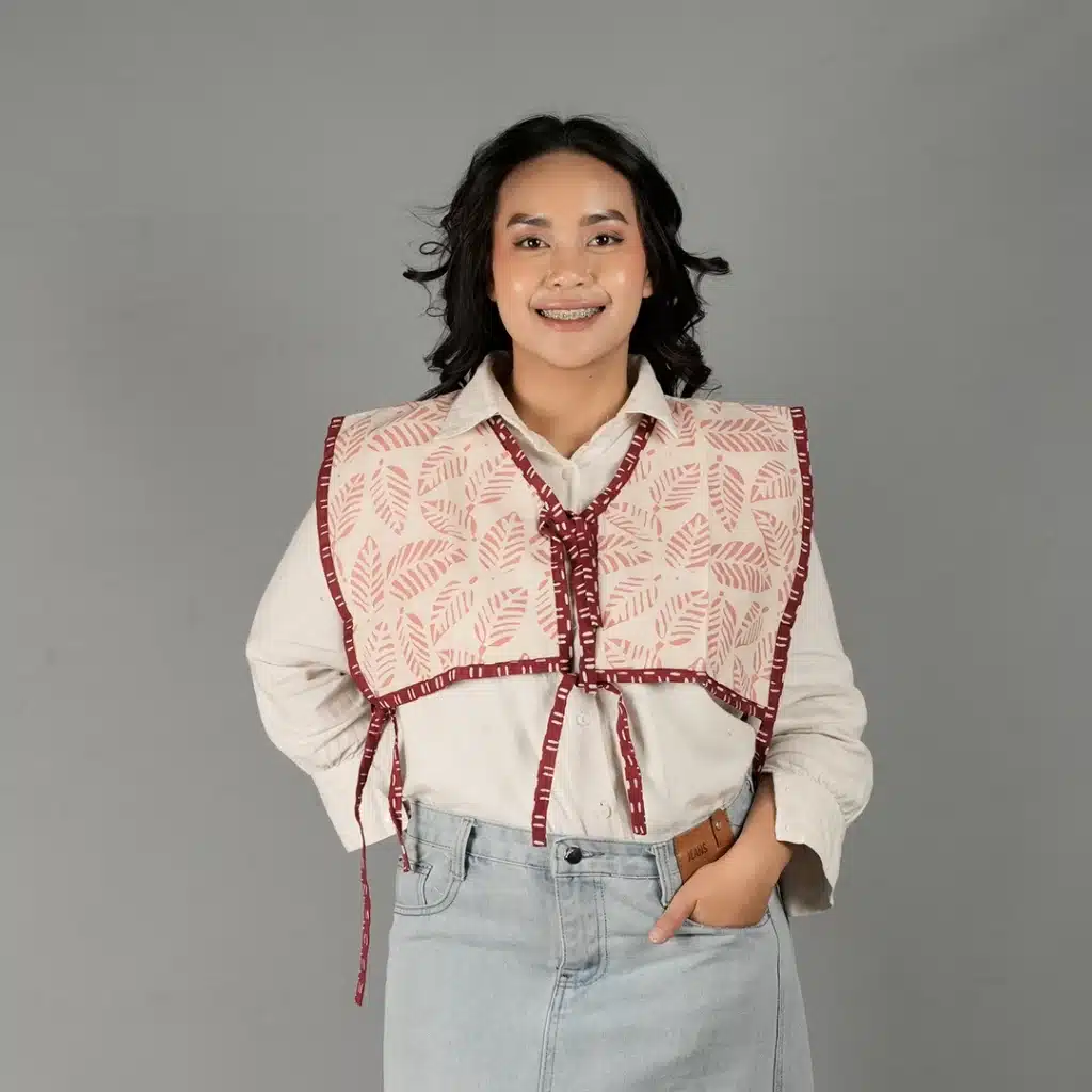 Vest Gantung Tali Bisban Katun Pink