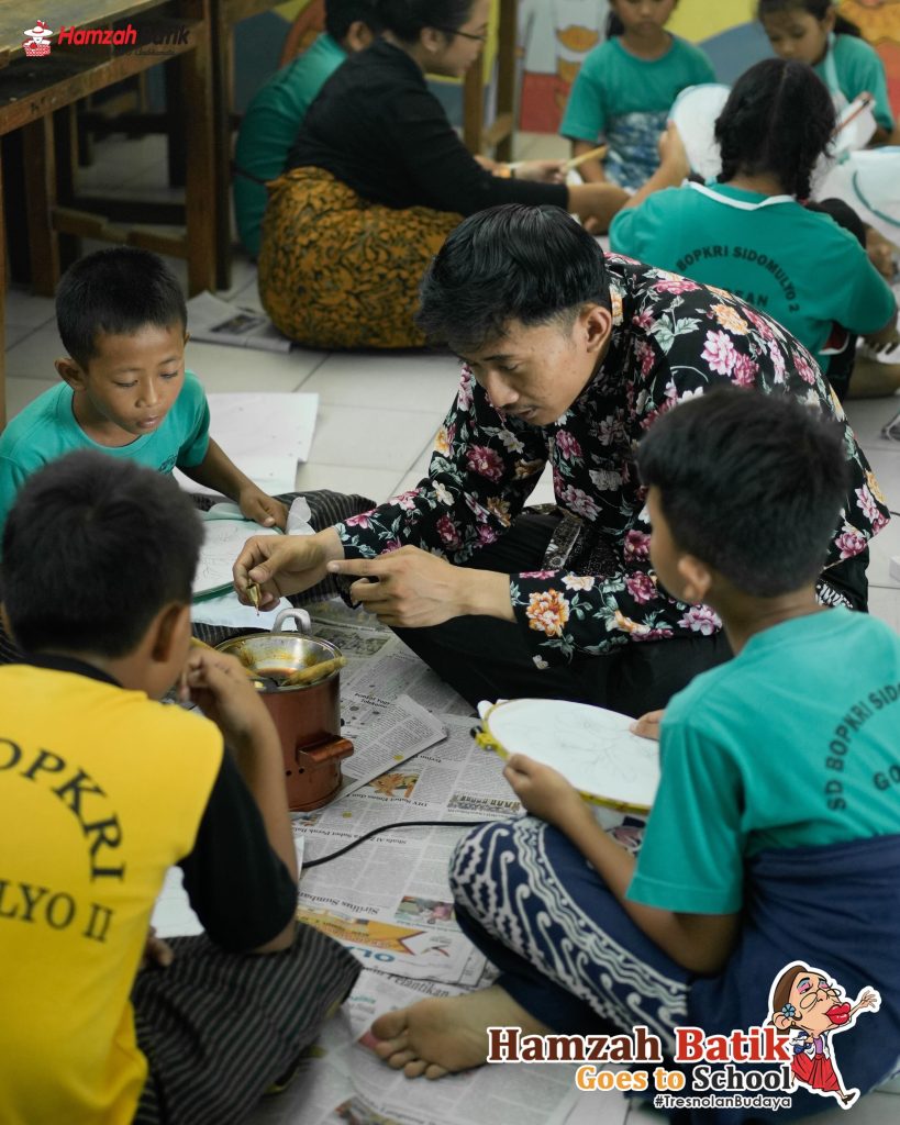 praktek membatik tulis sd bopkri sidomulyo 2 godean