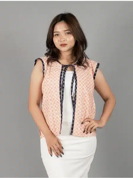 Vest Tali Bisban Jumbo Pink Peach