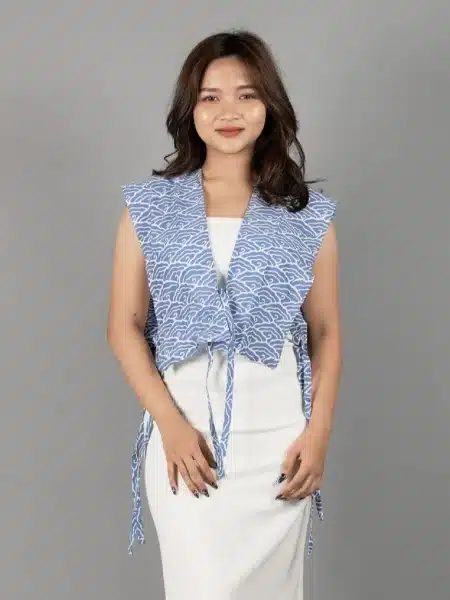 Vest Belah Pendek Biru