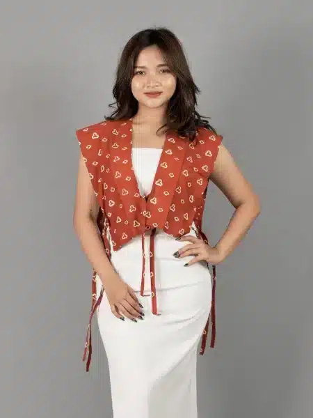 Vest Belah Pendek Coklat Tua