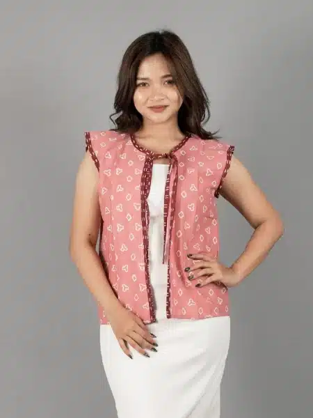 Vest Tali Bisban Jumbo Pink Muda