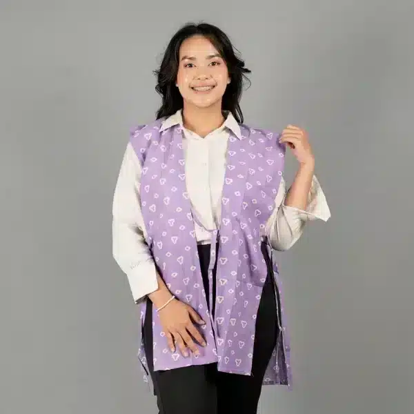 Vest Belah Panjang / Vest Batik Ungu