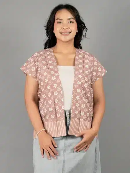 Outer Batik Yuriko Coklat Muda
