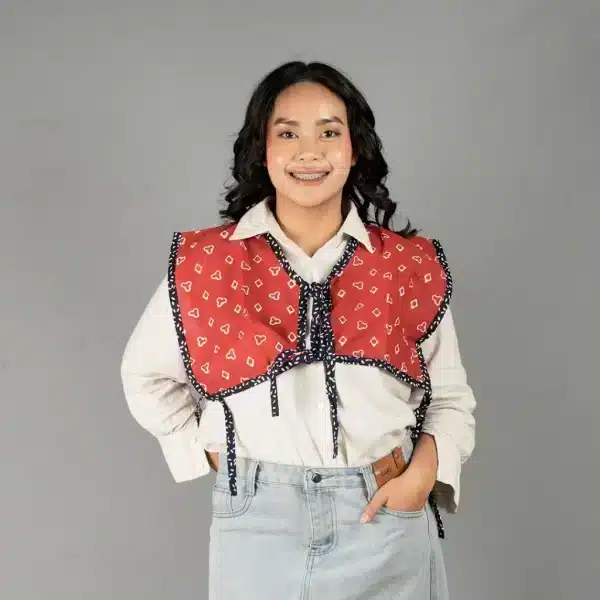 Vest Gantung Tali Bisban Katun Merah